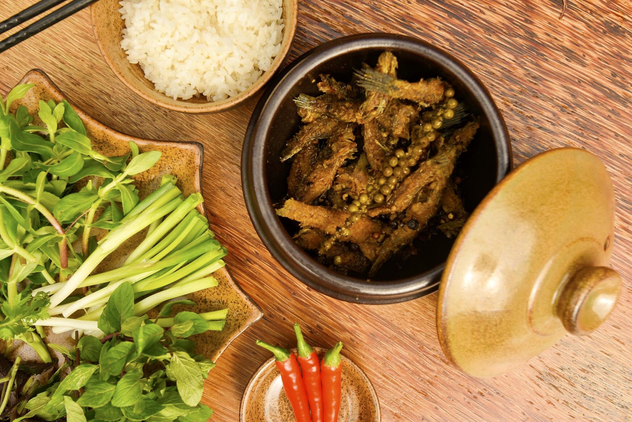 Món Cá Bống rim tiêu
